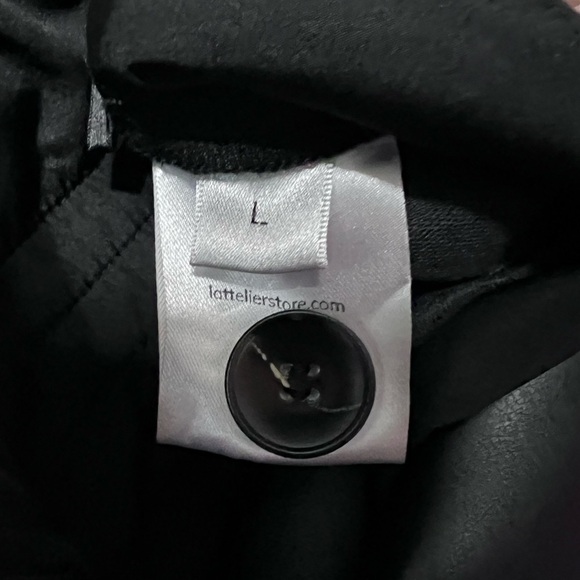 NWT Lattelier Black Faux Leather Wide Leg Pants Women’s Sz Large NEW Date Night! - Picture 9 of 9